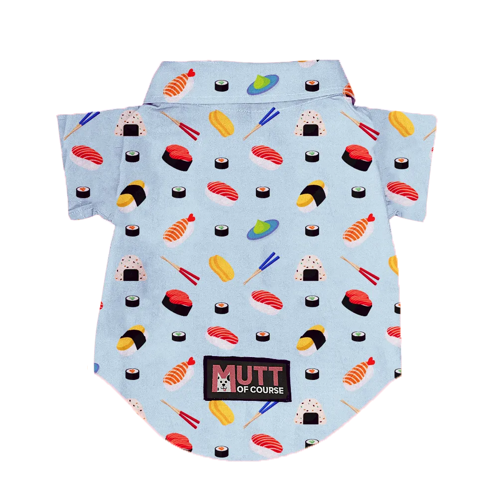 Matching Sushi Surprise Dog Shirt & Dog Bow Tie  | Adjustable Bow Tie for Dogs | Breathable Fabric Shirt for Dogs