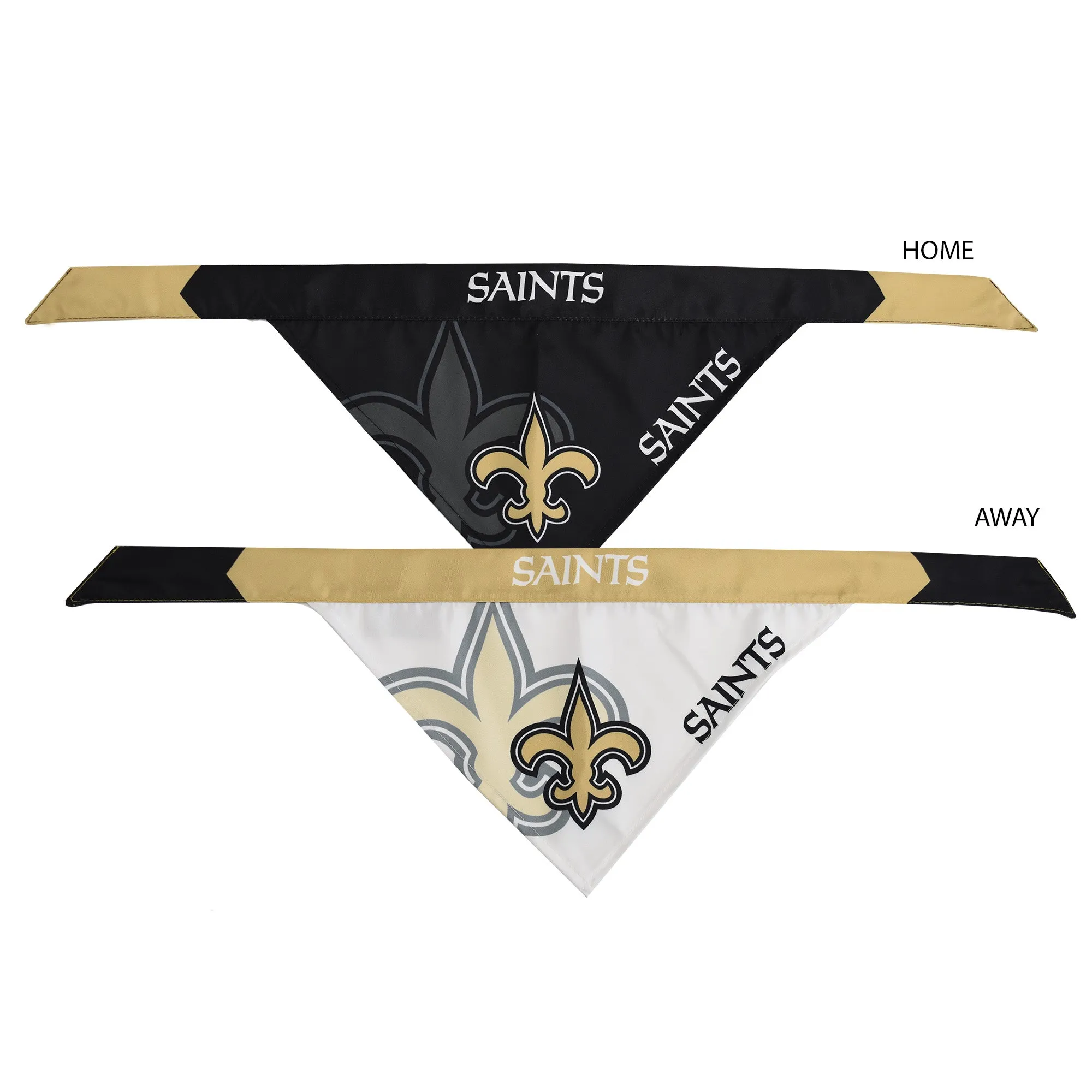 New Orleans Saints Home and Away Pet Bandana Set