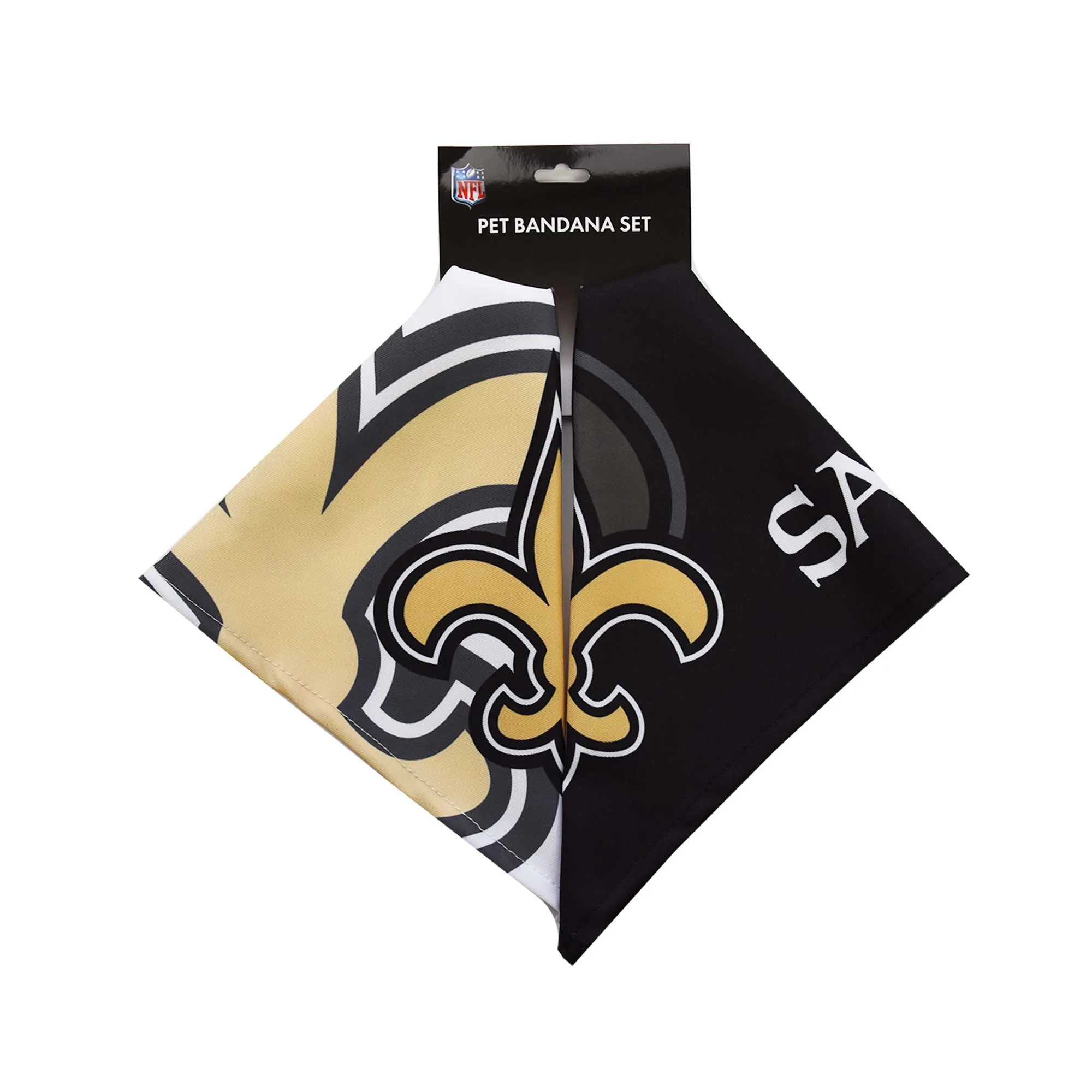 New Orleans Saints Home and Away Pet Bandana Set