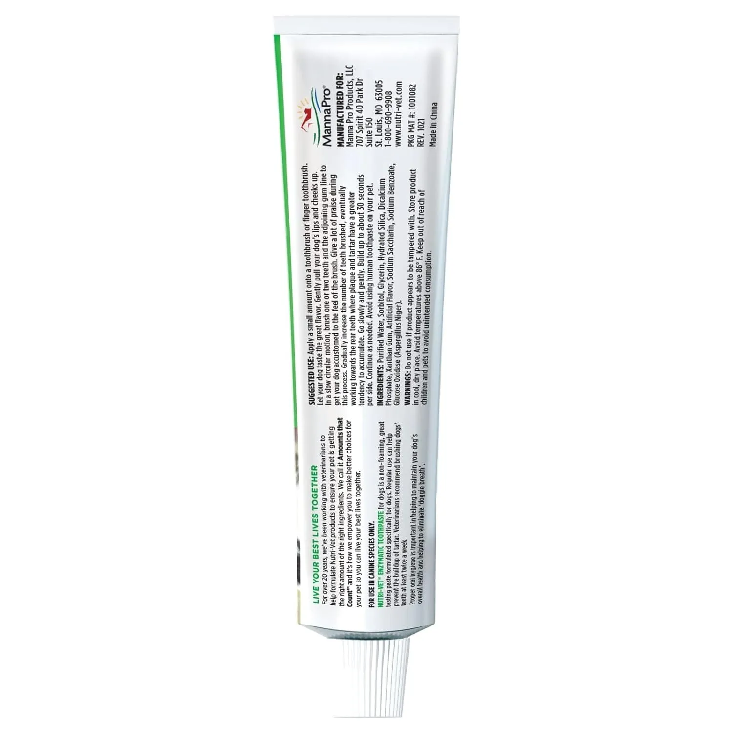 Nutri-Vet Enzymatic Toothpaste for Dogs - Non-Foaming Chicken Flavor - Promotes a Healthy Active Lifestyle - 2.5 oz (Pack of 2)