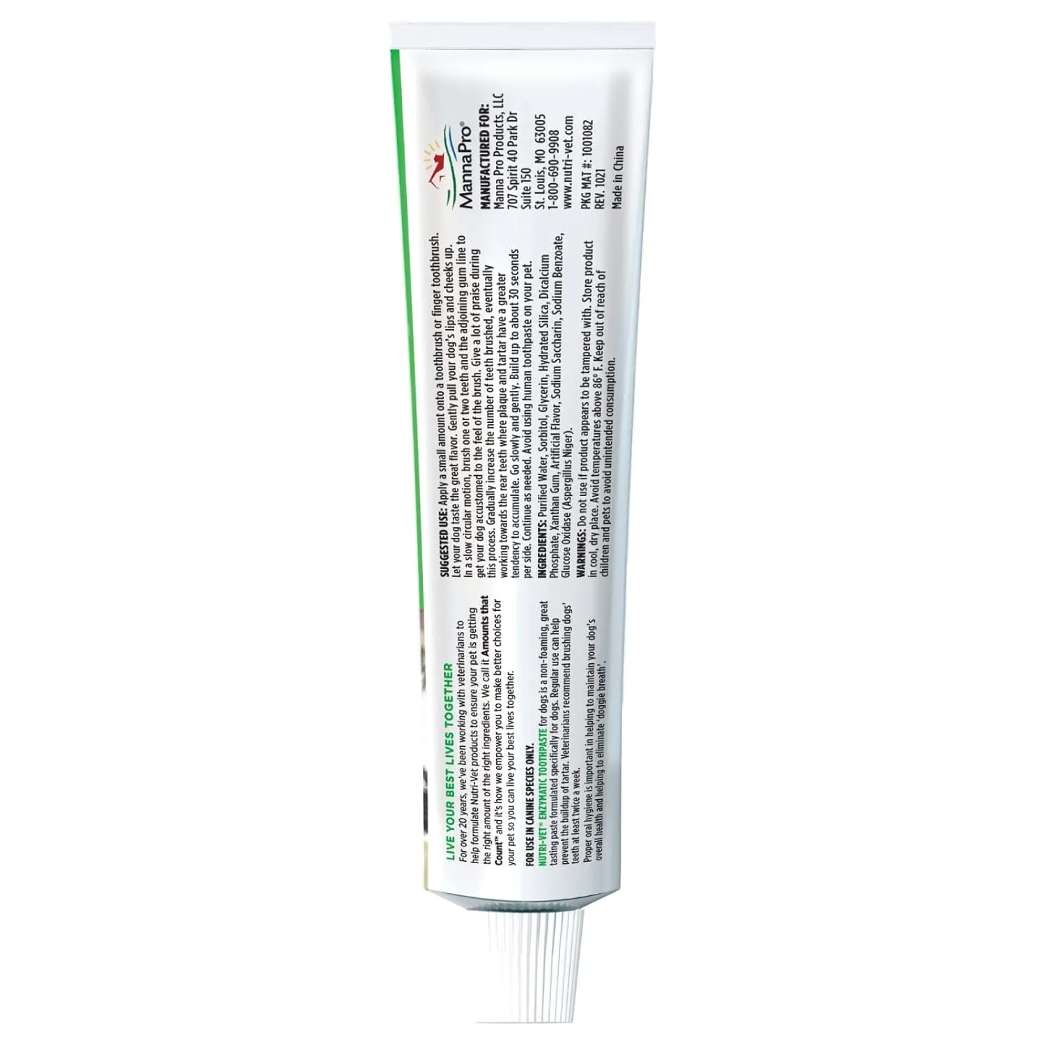 Nutri-Vet Enzymatic Toothpaste for Dogs - Non-Foaming Chicken Flavor - Promotes a Healthy Active Lifestyle - 2.5 oz (Pack of 2)