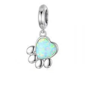 Opal Paw Dangle Charm
