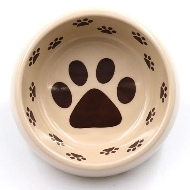 Paw Print Dog Food Bowl - Non-toxic - Anti-slip