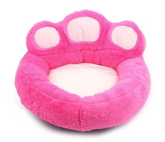 Paw Shape Pet Bed -  Soft Fleece - Plush Lounger