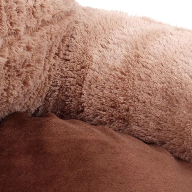 Paw Shape Pet Bed -  Soft Fleece - Plush Lounger