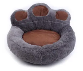 Paw Shape Pet Bed -  Soft Fleece - Plush Lounger