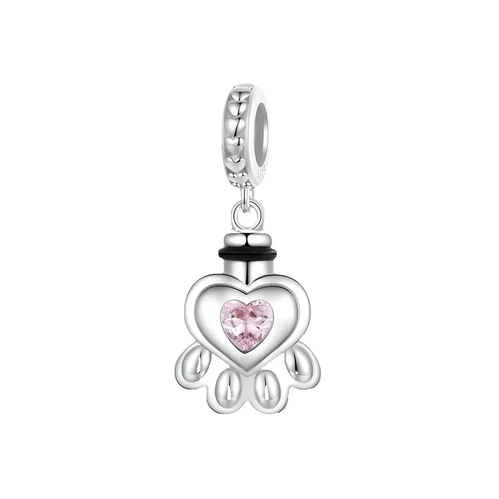 Paw Urn for Ashes Dangle Charm