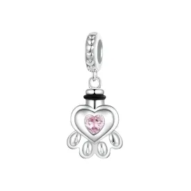 Paw Urn for Ashes Dangle Charm