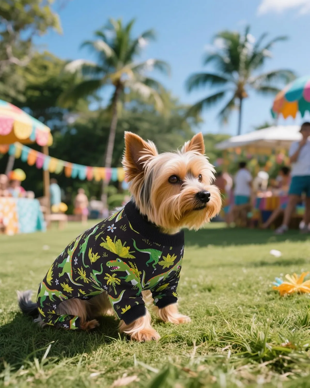 PET SHOW 4 Pack Small Dog Pajamas Summer Clothes for Doggies Boy Dinosaur Shark Soft Stretchy PJs Plaid Jumpsuit Puppy Cats Kittens Paw Onesies Outfits with Sleeve Pets Breathable Costume XS