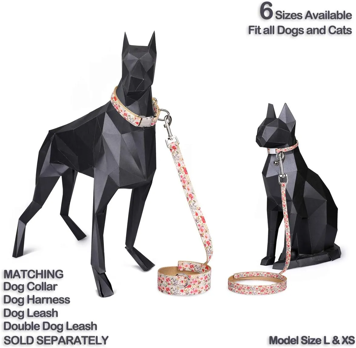 Pet Supplies, (Summer Blooms) Cat Collar, Dog Collar, Cat Leash, Dog Leash, Small Dog Collar, Medium Dog Collar, Large Dog Collar (Pet Collar, XS)