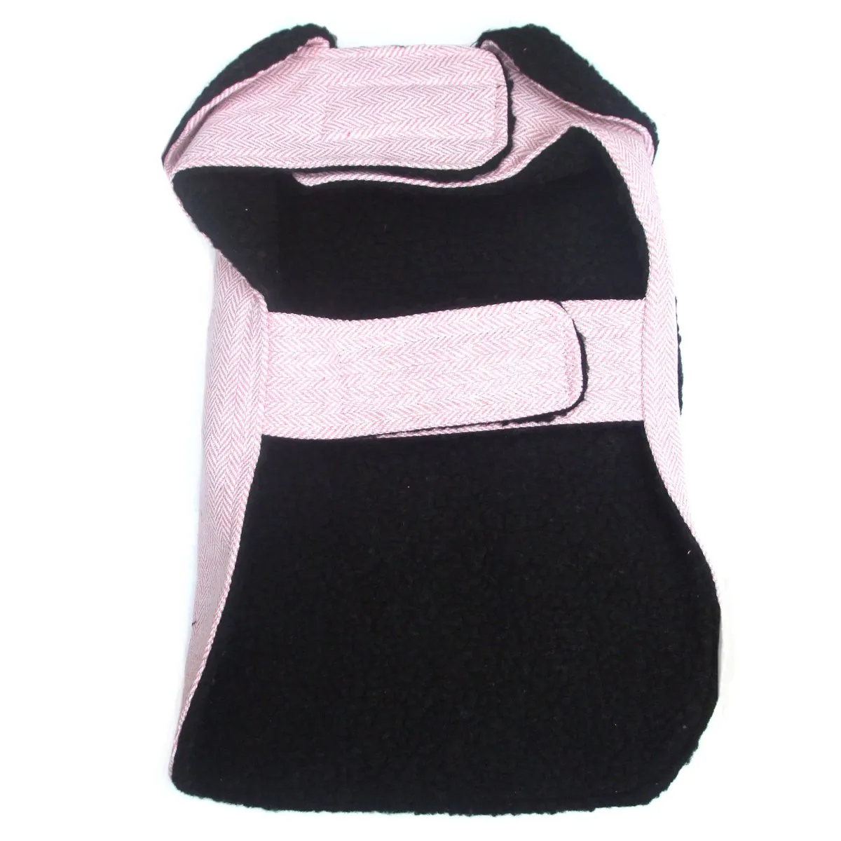 Pink Herringbone Dog Coat