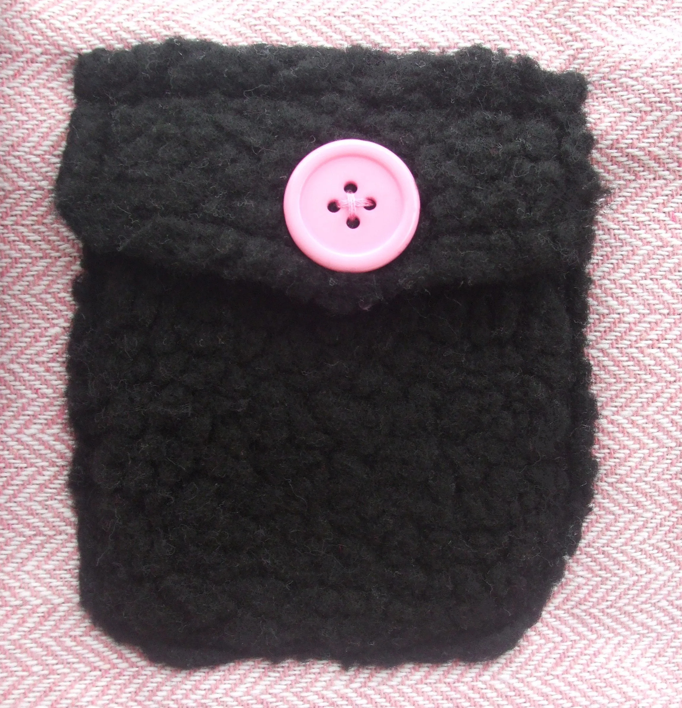 Pink Herringbone Dog Coat
