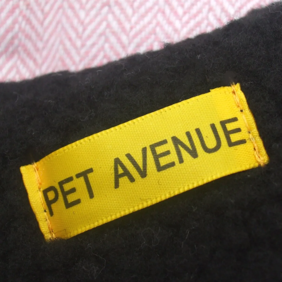 Pink Herringbone Dog Coat