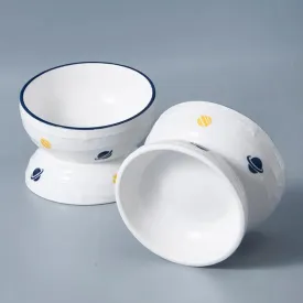 Planet Series Elevated Ceramic Pet Bowl
