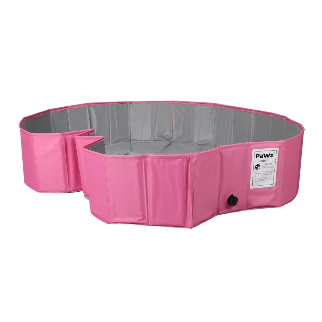 Portable Pet Swimming Pool Kids Dog Cat Washing Bathtub Outdoor Bathing Pink M