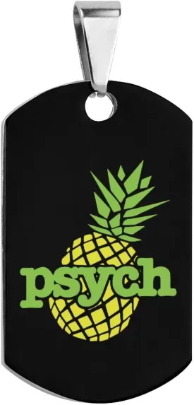 Psych Pineapple Stainless Steel Pet ID Tags Personalized Dog and Cat Tags Cute Collar Tags Dog Tags