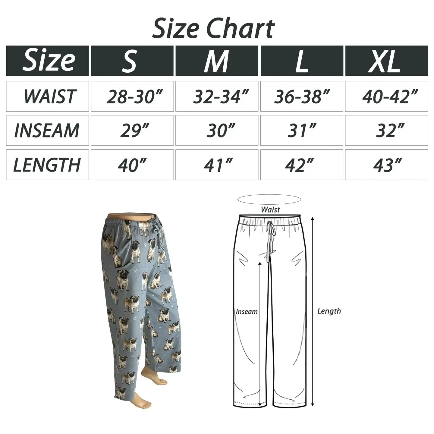 Pug Pajama Pants