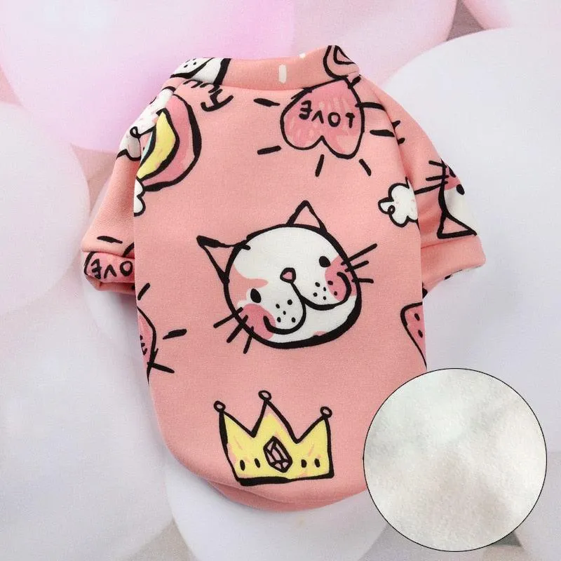 Rabbit Print Pet Cat Costume