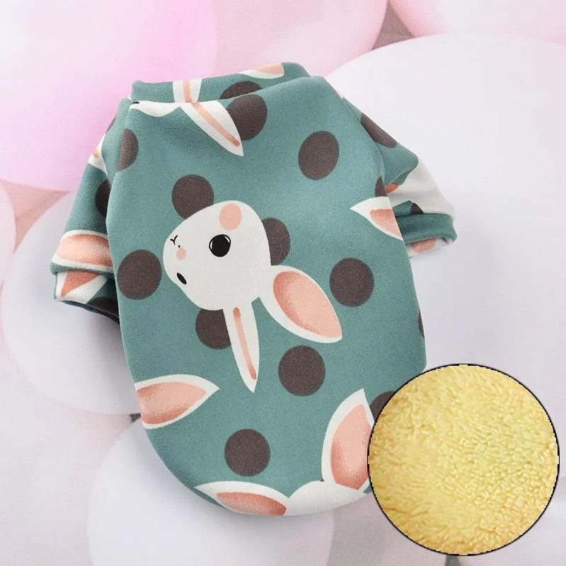 Rabbit Print Pet Cat Costume