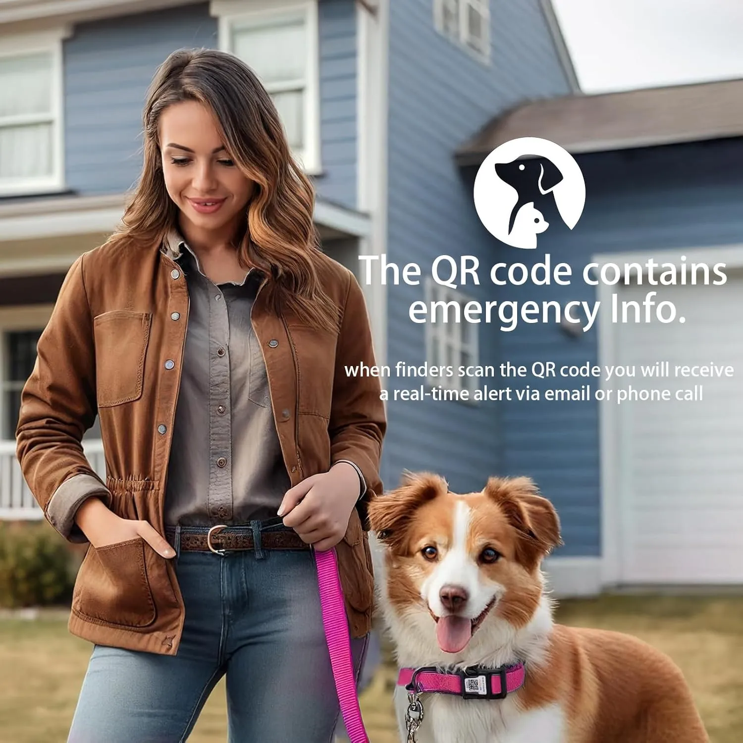 Reflective Dog Collar for Small Dogs, Soft Neoprene Padded Oxford Cloth Pet Collars with Safty Buckle & QR Code Pet ID Tag,Rose Red S