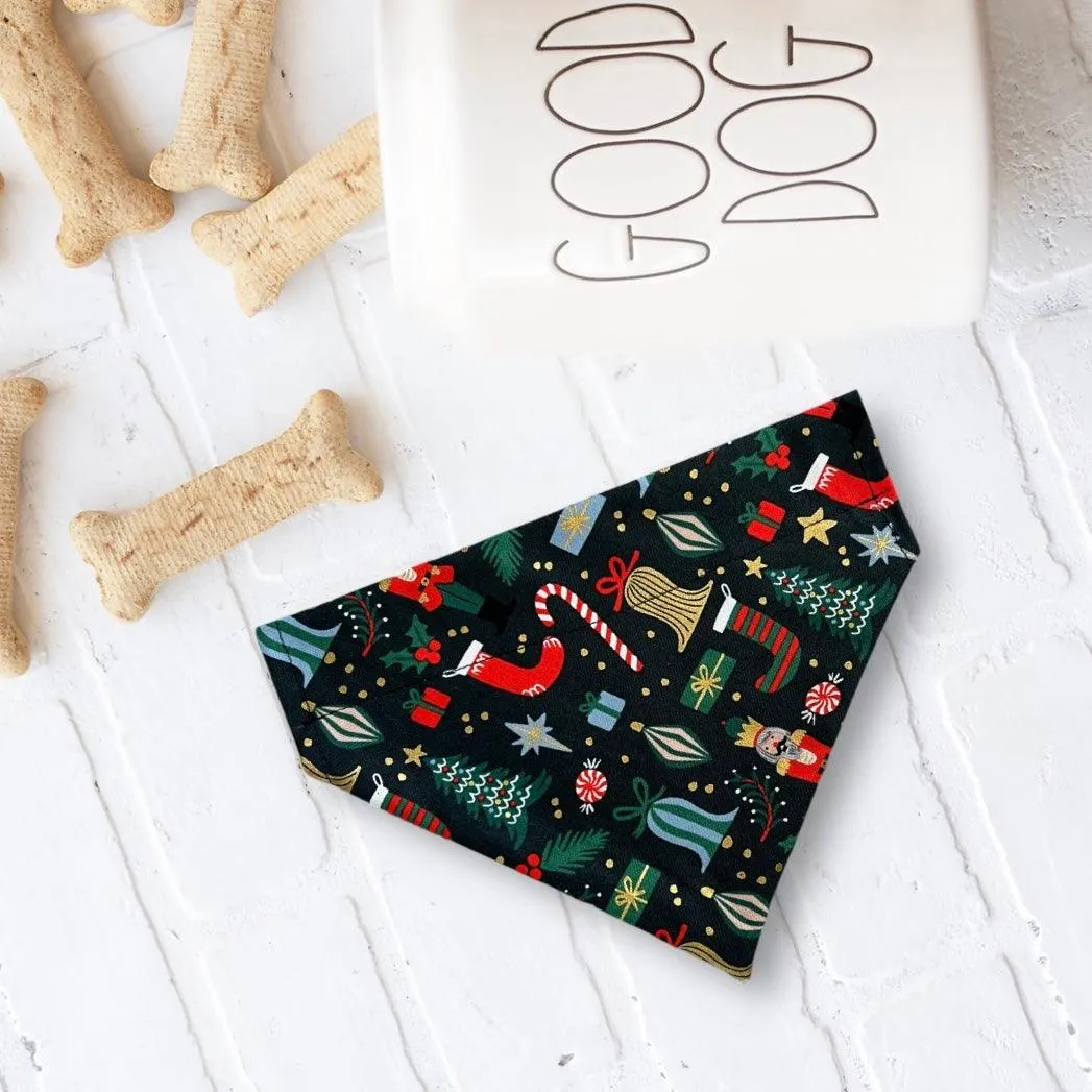 Rifle Paper Fabric Christmas Stockings Dog Bandana or Cat Bandana