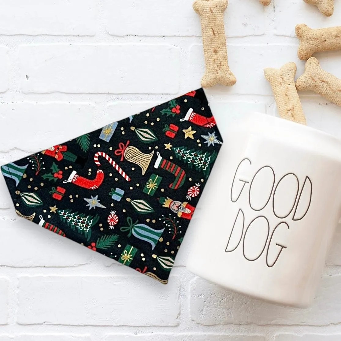 Rifle Paper Fabric Christmas Stockings Dog Bandana or Cat Bandana