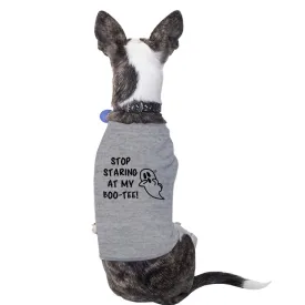 Stop Staring At My Boo-Tee Ghost Pets Grey Shirt