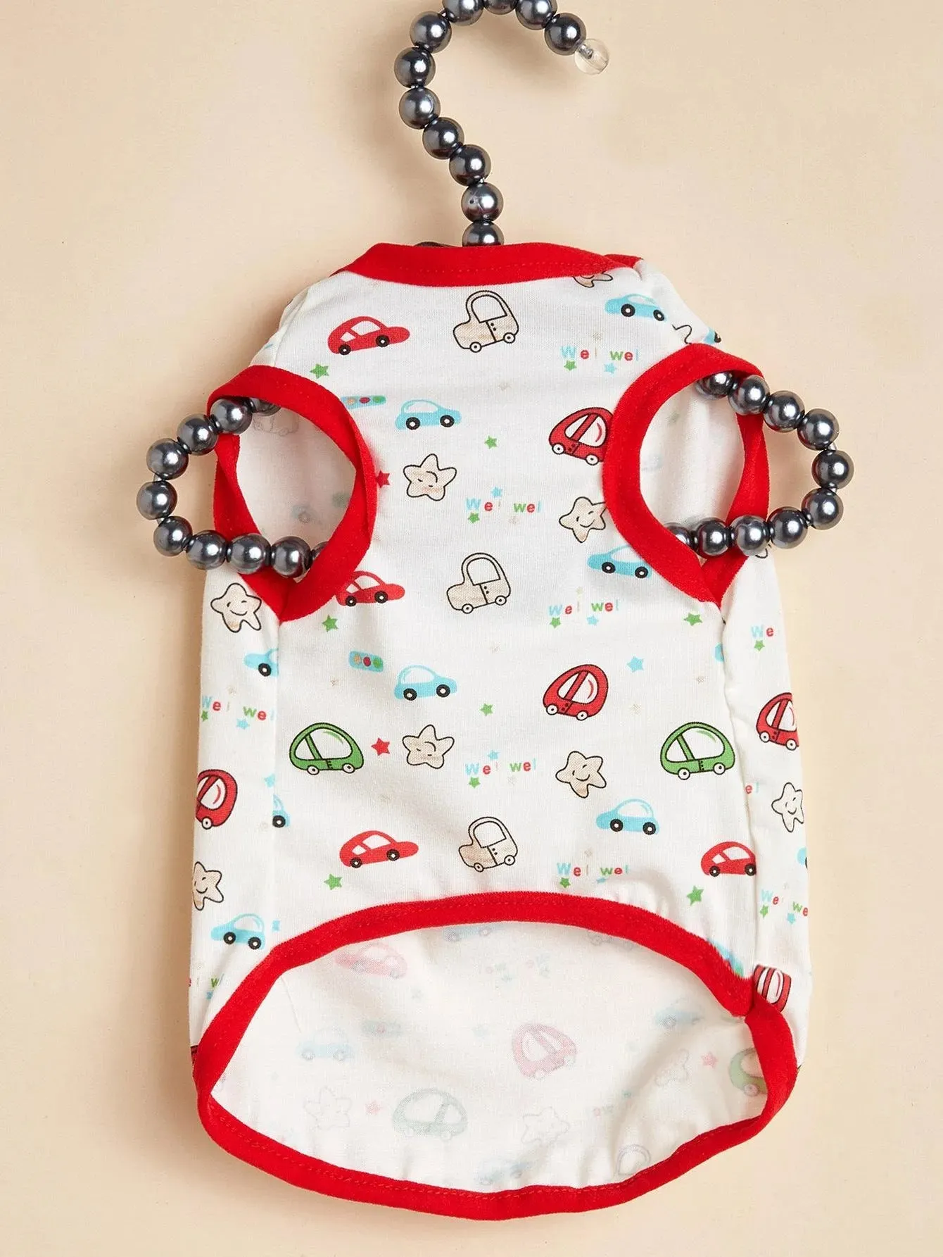 Summer Cartoon Print Dog Clothes, Cotton Pet Apparel