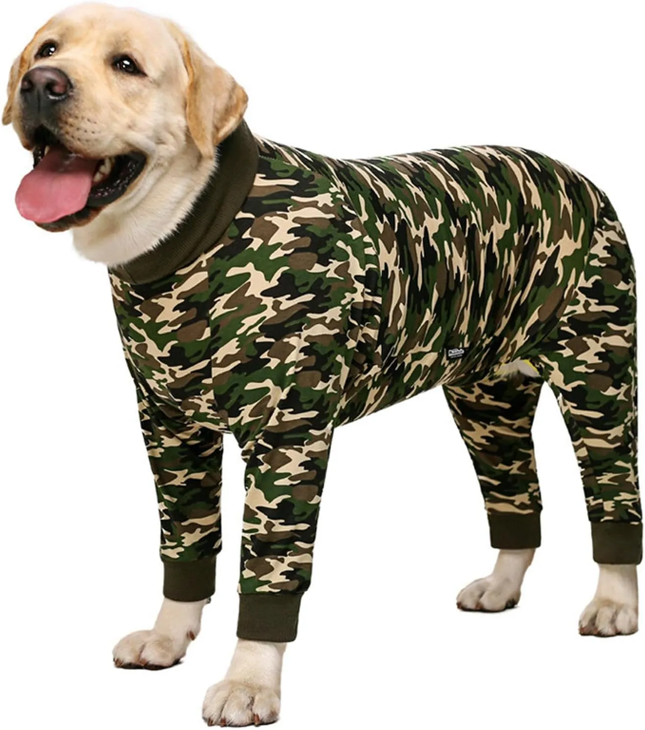 Surgery Recovery Suit Onesies for Large Dogs Spayed Lightweight Camo Winter Coat Full Body Suit for Shedding Cute Bodysuit Surgery Shirt for Medium Large PJS(Camo)