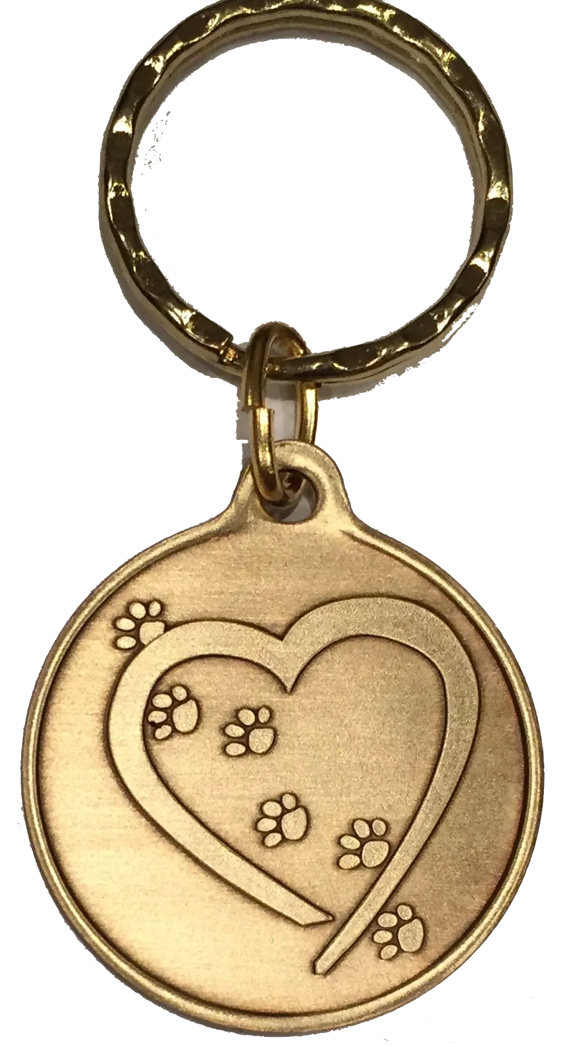 The Road To My Heart Is Paved With Paw Prints Heart Large Paw Print Keychain Dog Cat Gift