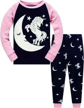 Toddler Girl Pajamas Sets Long Sleeve Cotton Pajamas Baby Girls Clothes PJs Two Piece Kids Jammies 2 to 10 Years