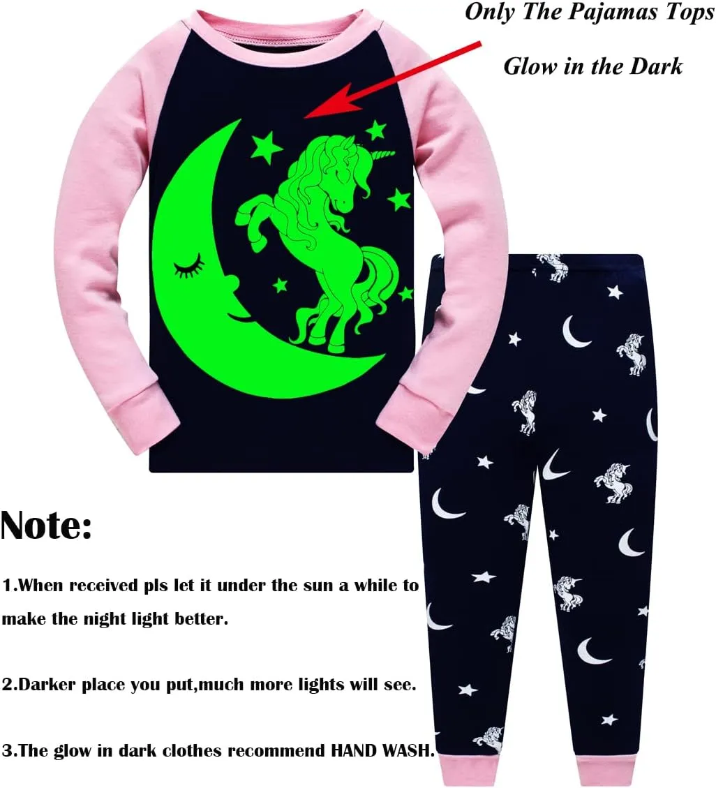 Toddler Girl Pajamas Sets Long Sleeve Cotton Pajamas Baby Girls Clothes PJs Two Piece Kids Jammies 2 to 10 Years