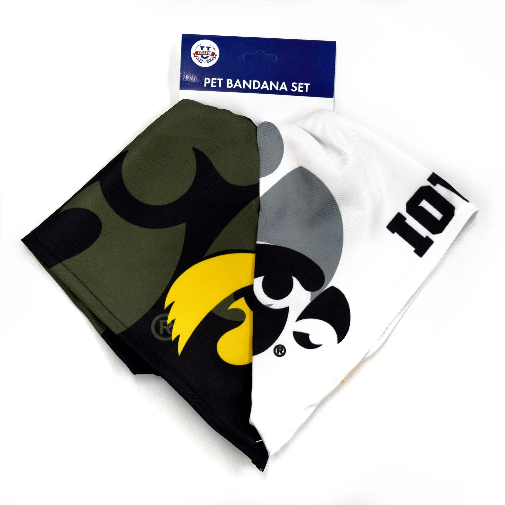 University of Iowa Home and Away Pet Bandana Set