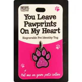 Wags & Whiskers Pet Cat Identity Tag - Pawprints Cat 00204090092