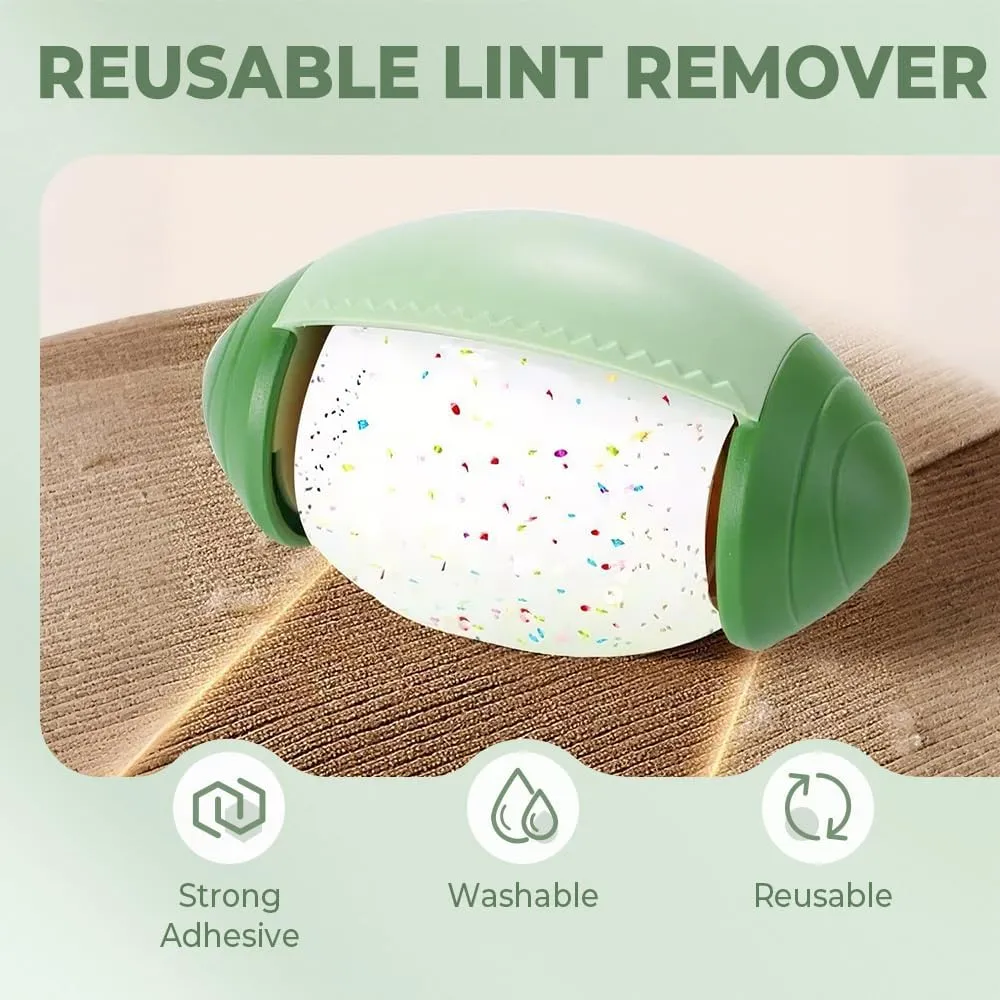 Washable Lint Roller, 2025 Portable & Reusable Lints Rollers, Reusable Washable Lints Rollers, Travel Lint Roller Mini Lint Removers for Hair for Clothes, Pet Hairs, Carseats (Pink, 1pcs)