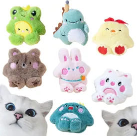 Yellow Catnip for Cats,Catnip for Indoor Cats Kittens, Plush Interactive Pet with Frog,Cat Plush Chew Frog/Peacock/Mouse Shape, Interactive Catnip Filled Kitty,Pet Supplies